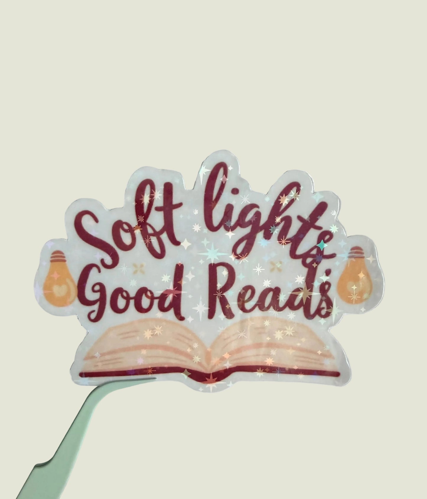 Soft lights good reads holographic sticker