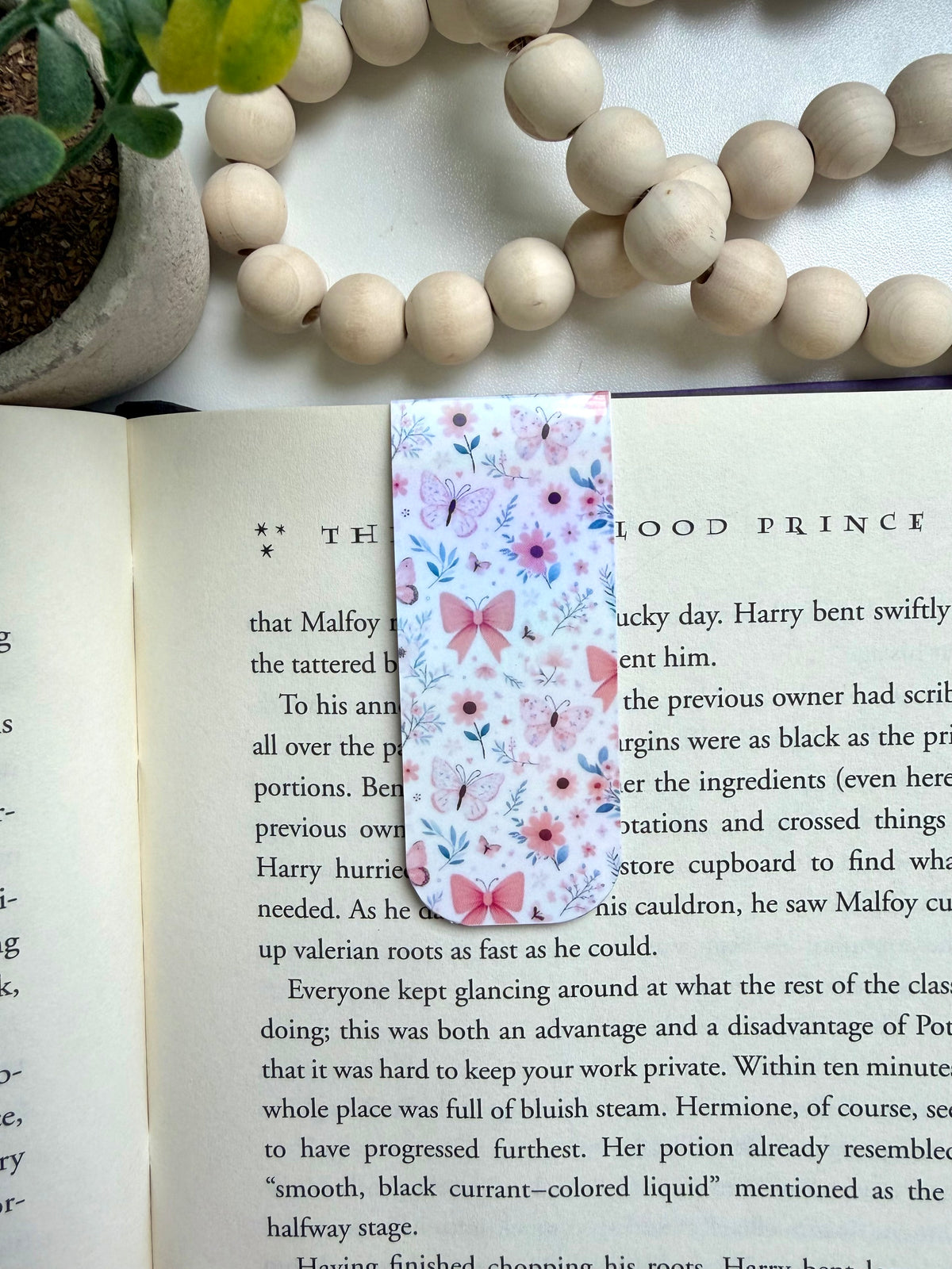 Spring mood holographic magnetic bookmark