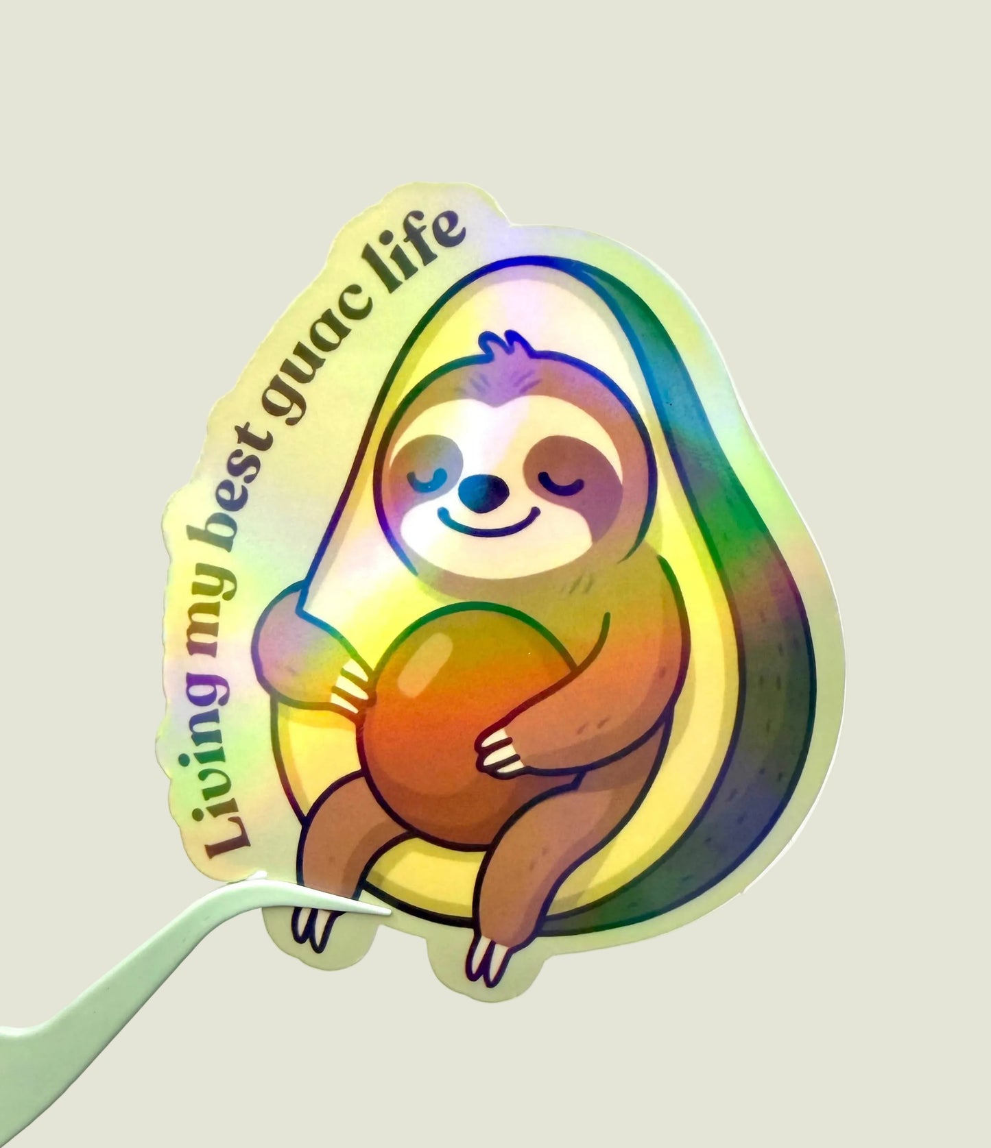 Best guac life holographic sticker