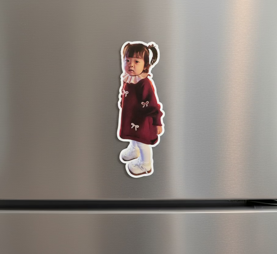 Custom sticker fridge magnet