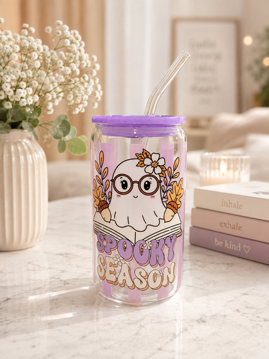Spooky season glass can