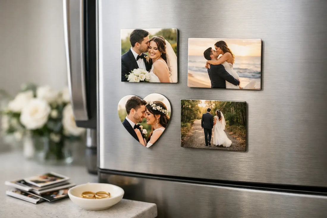 Personalized Wedding Photo Magnets That Last