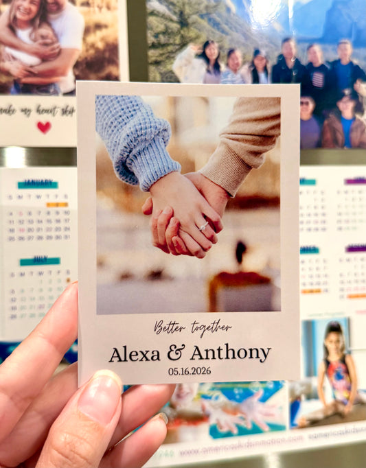 Personalized photo magnet favors