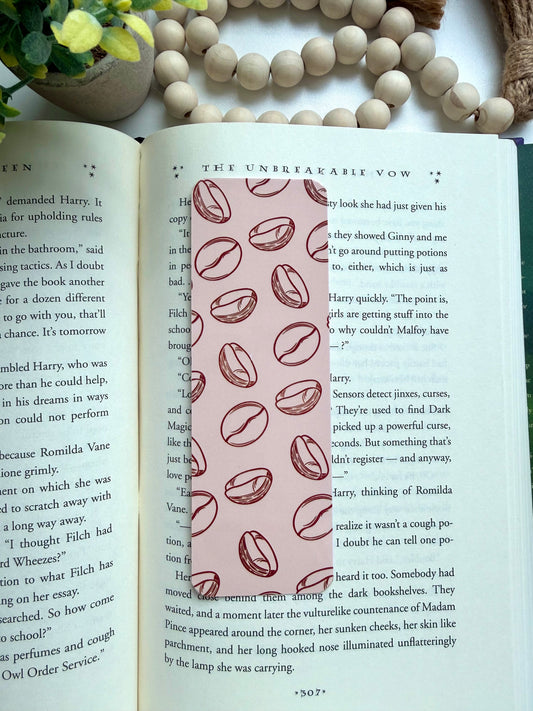 Coffee bean bookmark