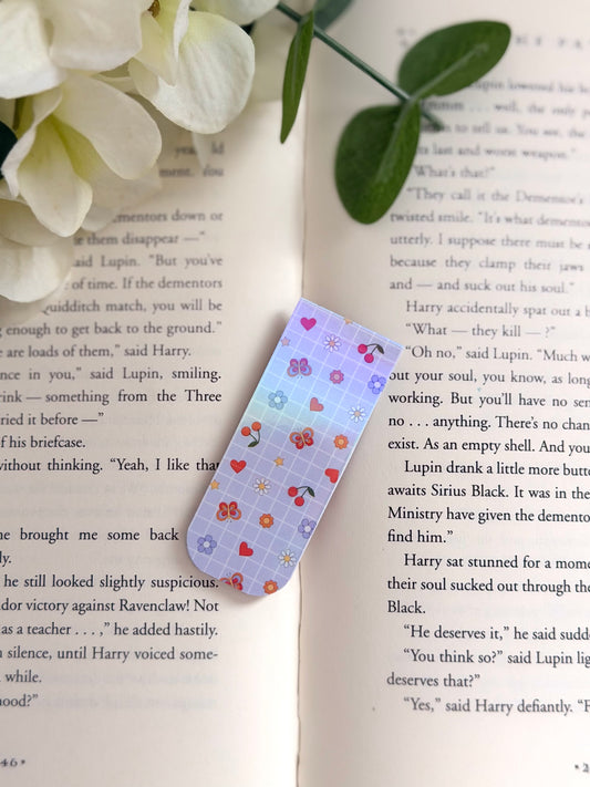 Berry Bloom holo magnetic bookmark