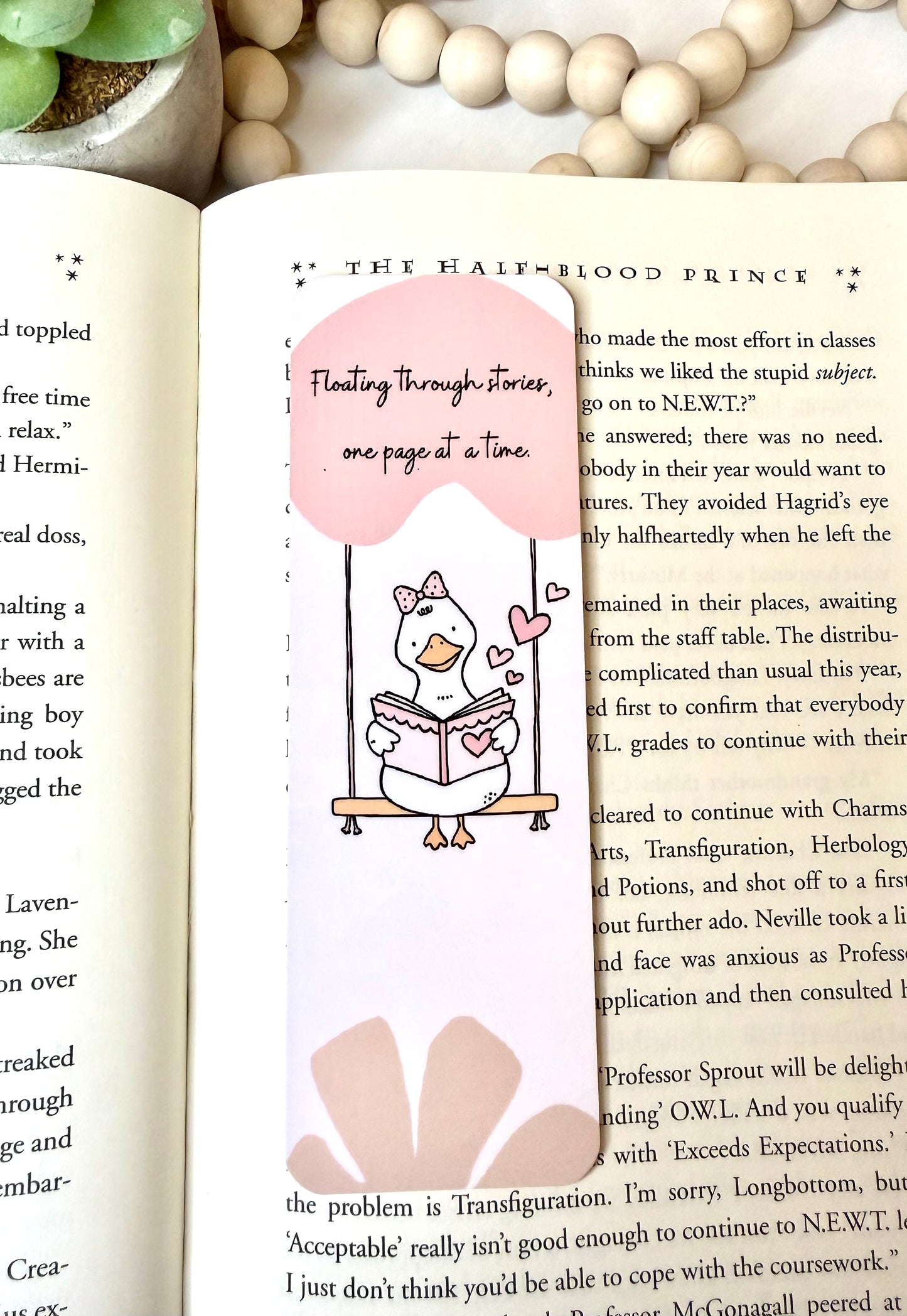 Floating through stories bookmark
