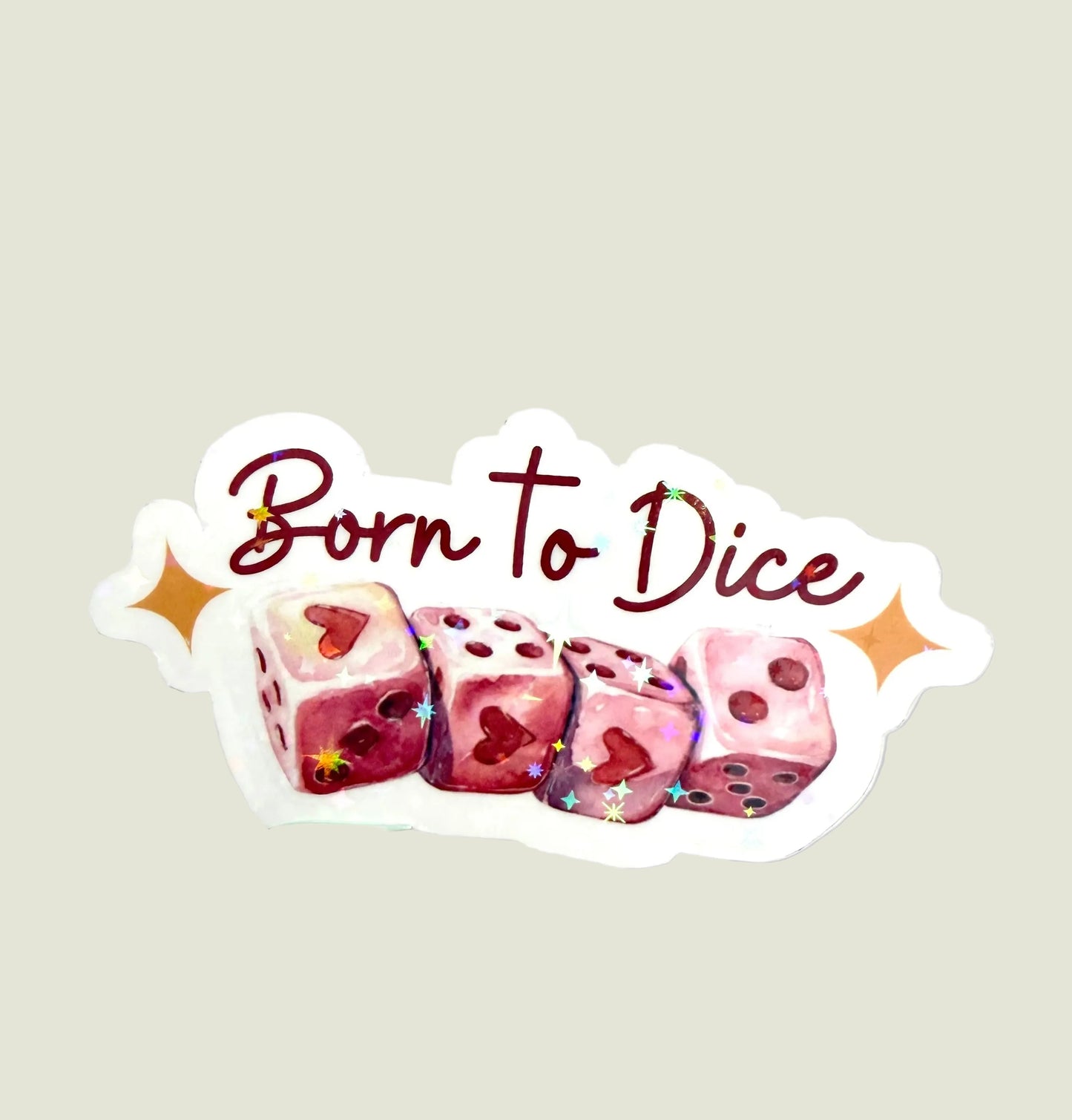 Born to dice holographic sticker