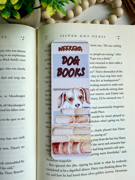 Dog books bookmark