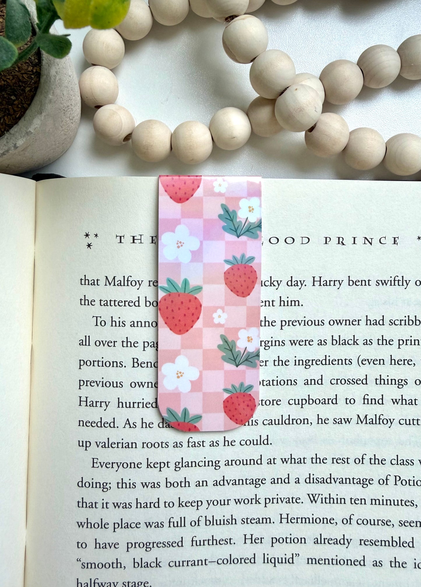 Berry sweet holographic magnetic bookmark
