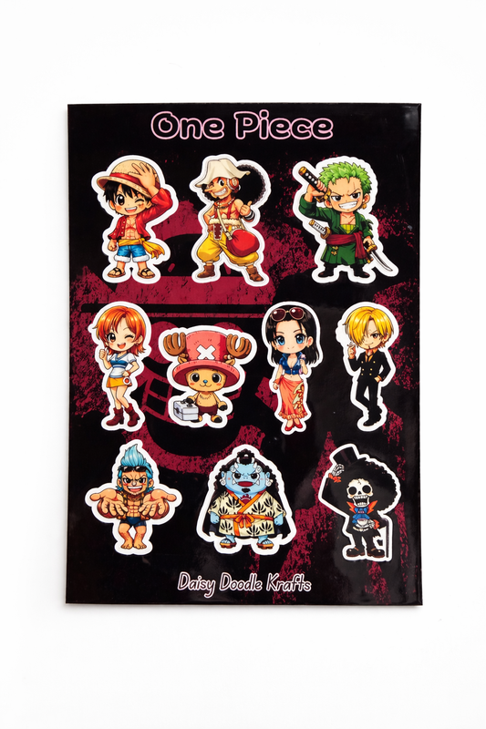 One piece anime sticker sheet