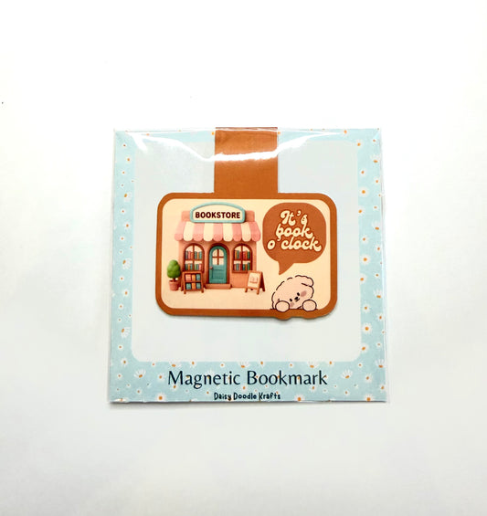It’s book o’clock magnetic bookmark