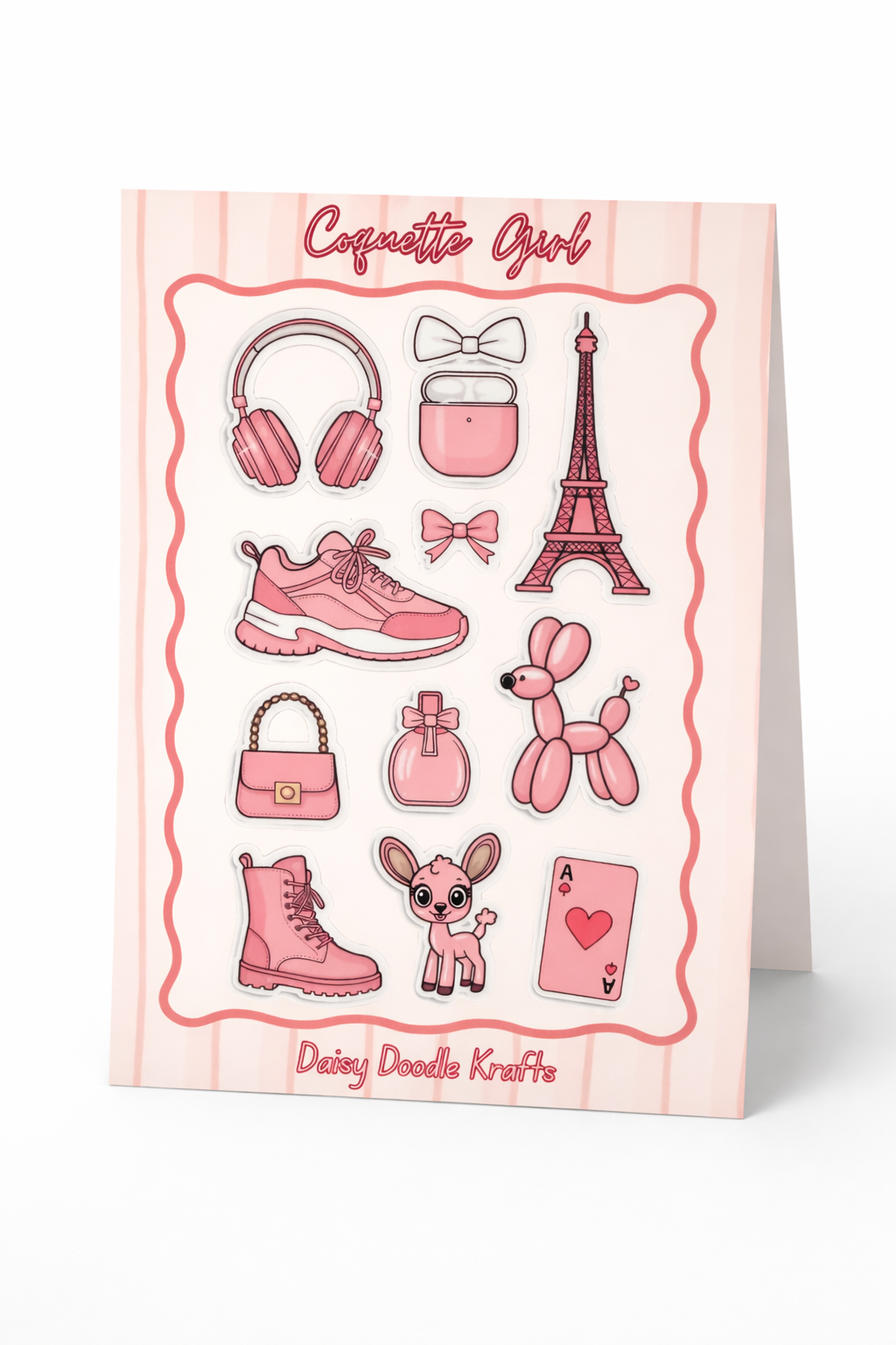Coquette girl sticker sheet