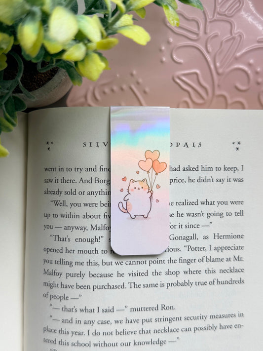 Kitty Love Lift holographic magnetic bookmark