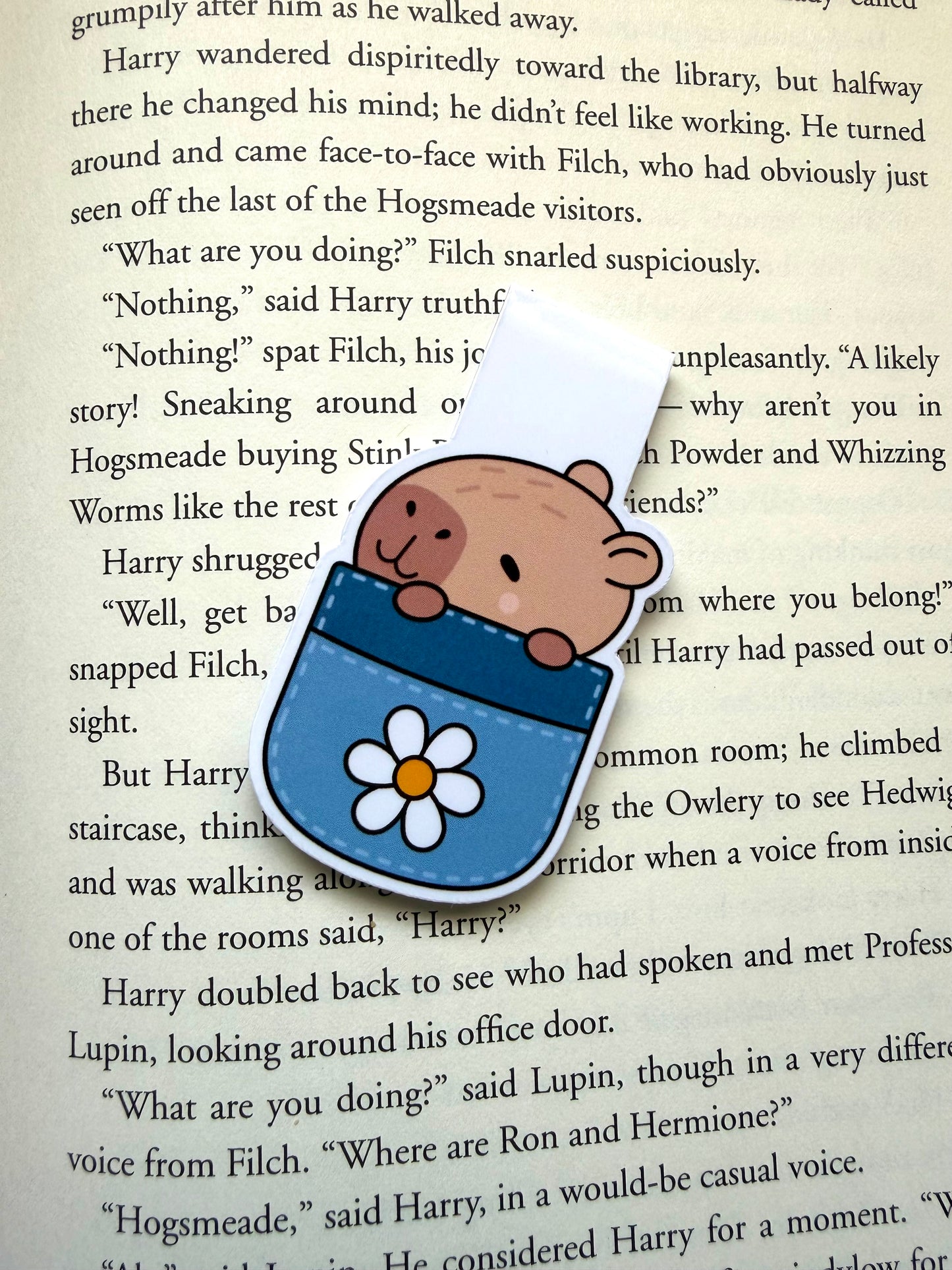 Pocket capybara magnetic bookmark