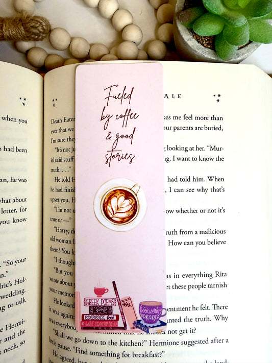 Fueled by coffee and stories bookmark