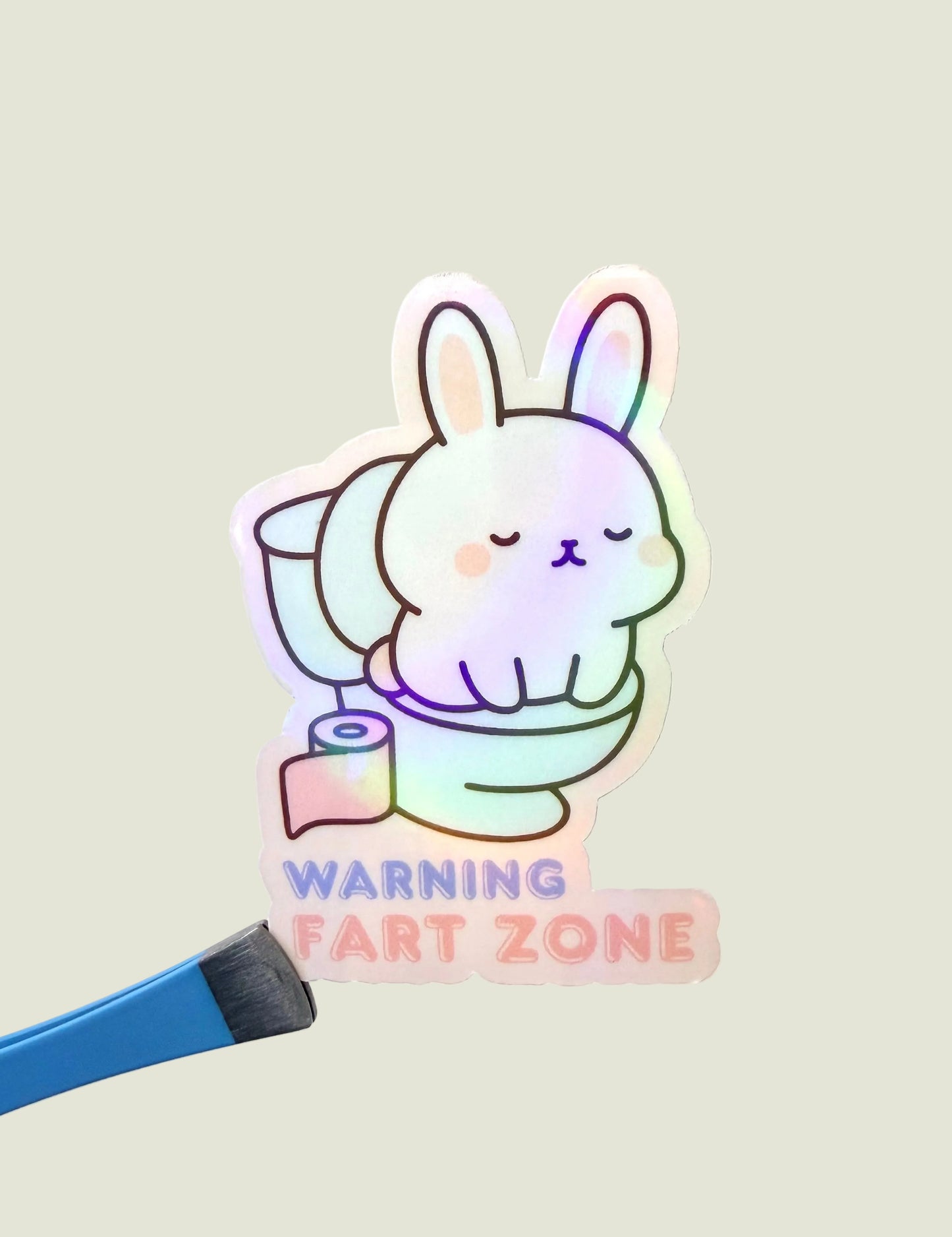 Fart zone holographic sticker