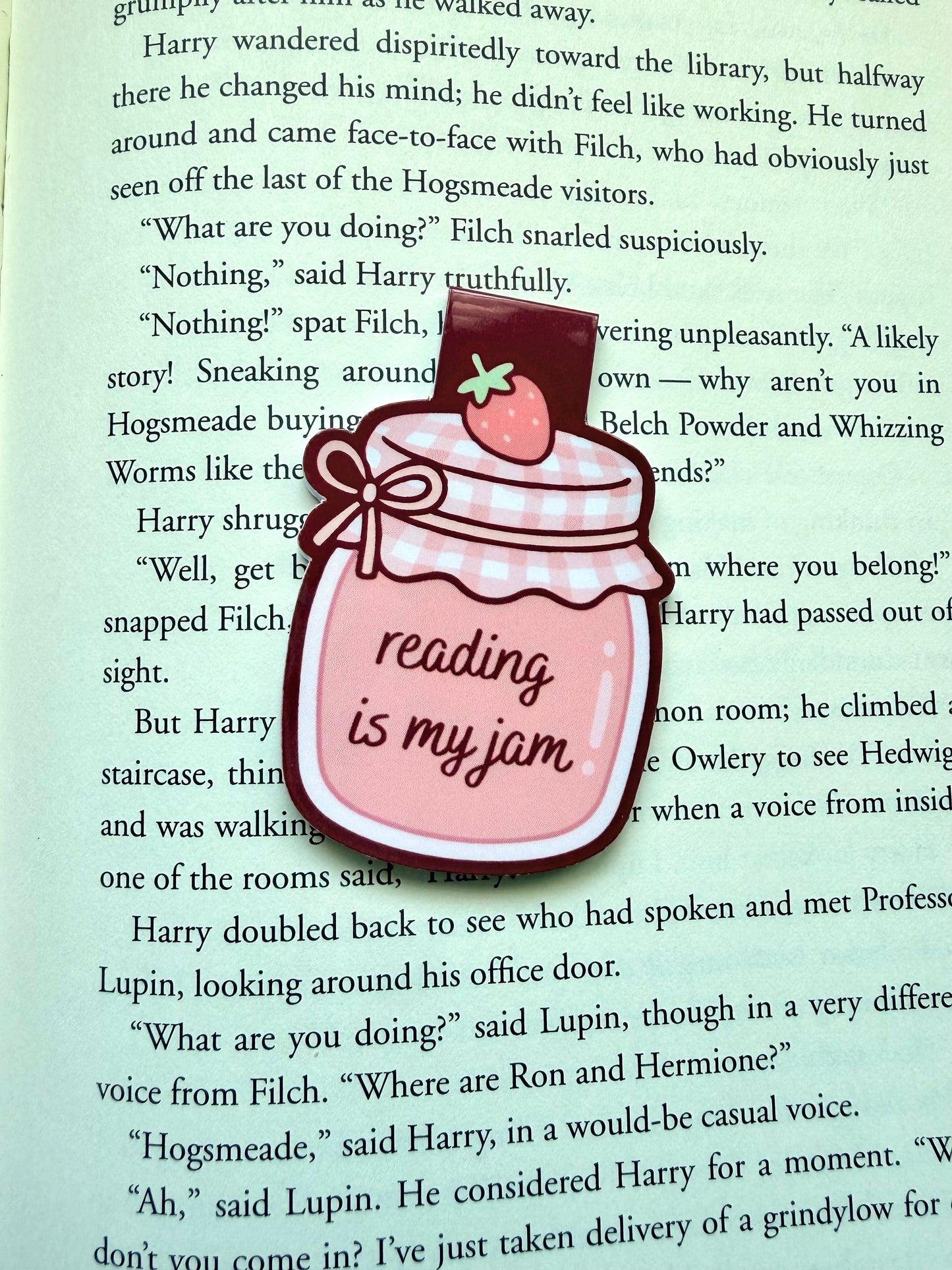 Reading is my jam magnetic bookmark