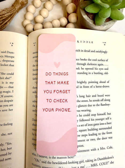 Blush reminder bookmark
