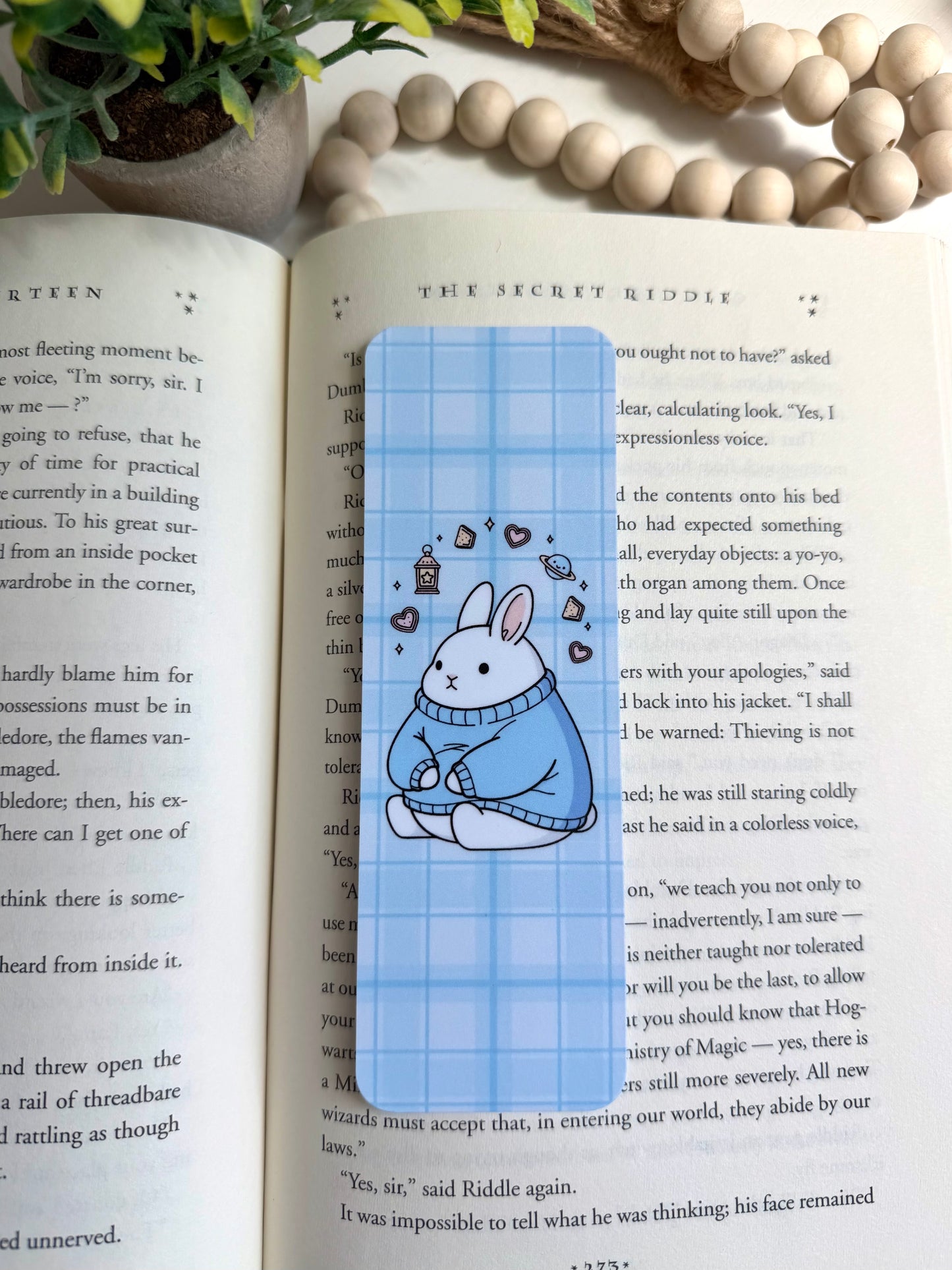 Snuggle bunny bookmark