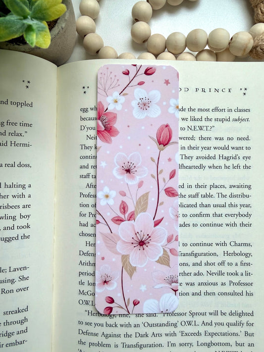 Pink spring bookmark