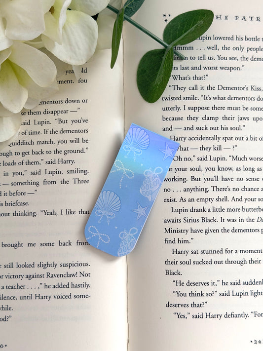 Blue tide holo magnetic bookmark