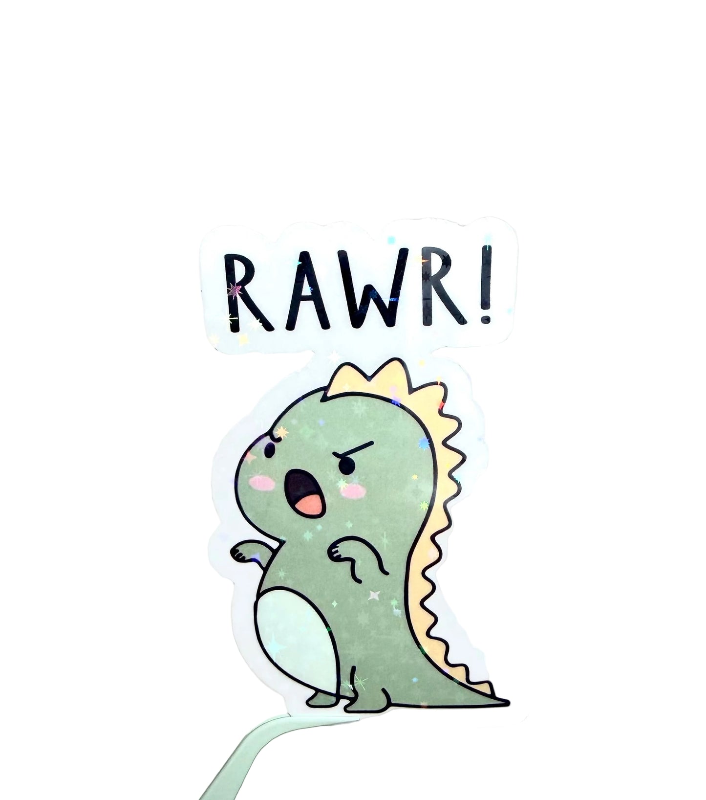 Rawr holographic sticker