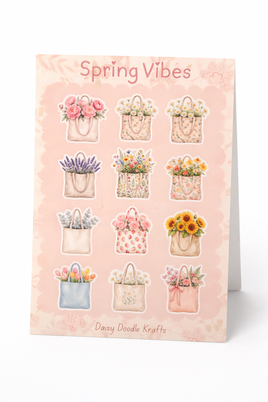 Spring vibes sticker sheet