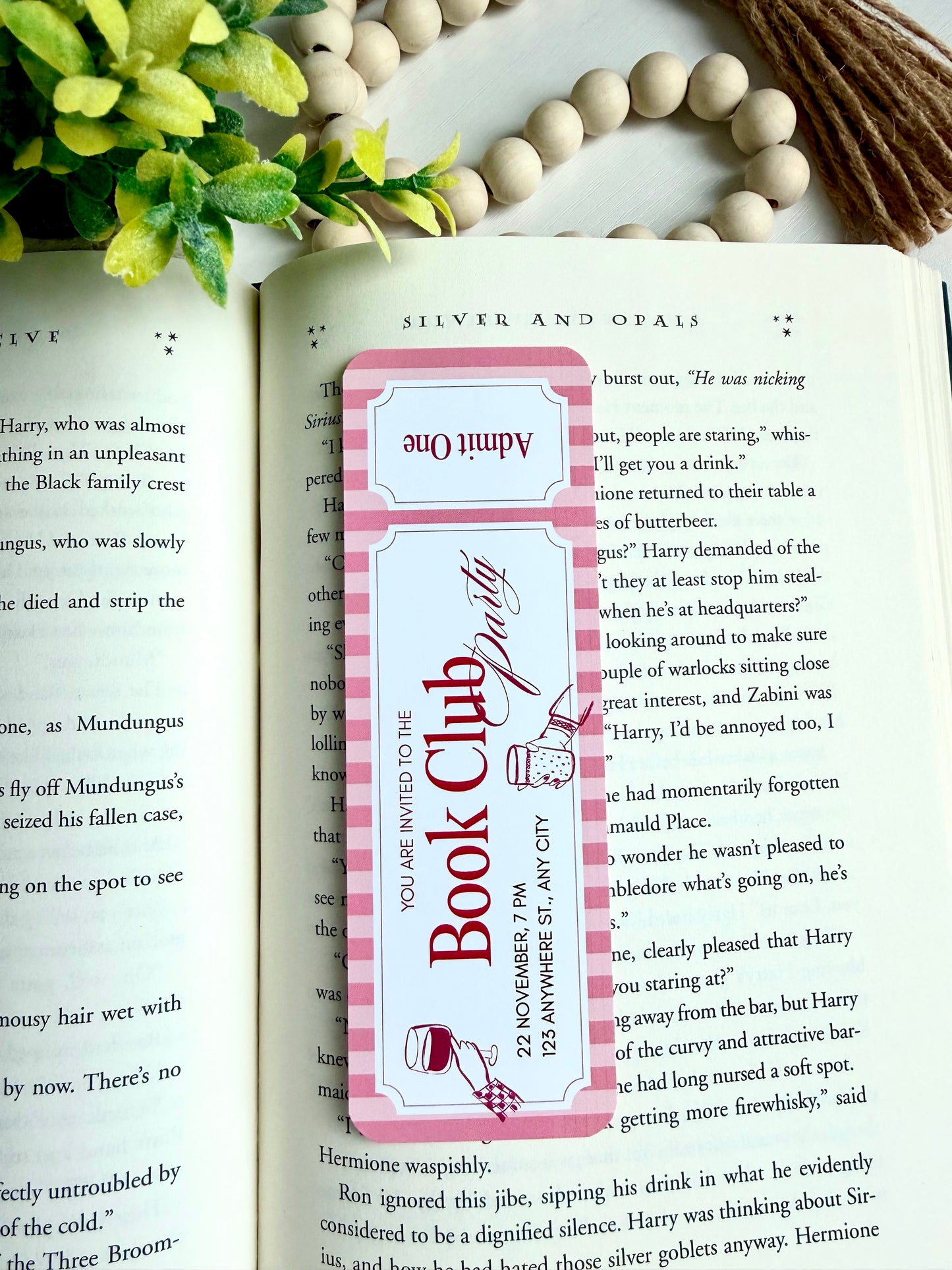 Book club bookmark
