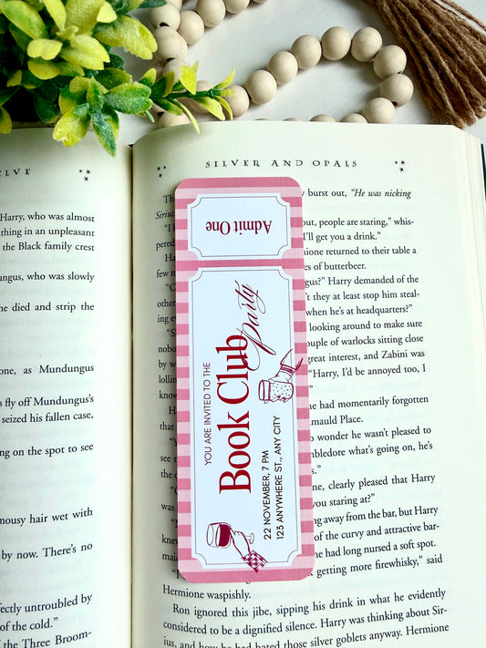 Book club bookmark