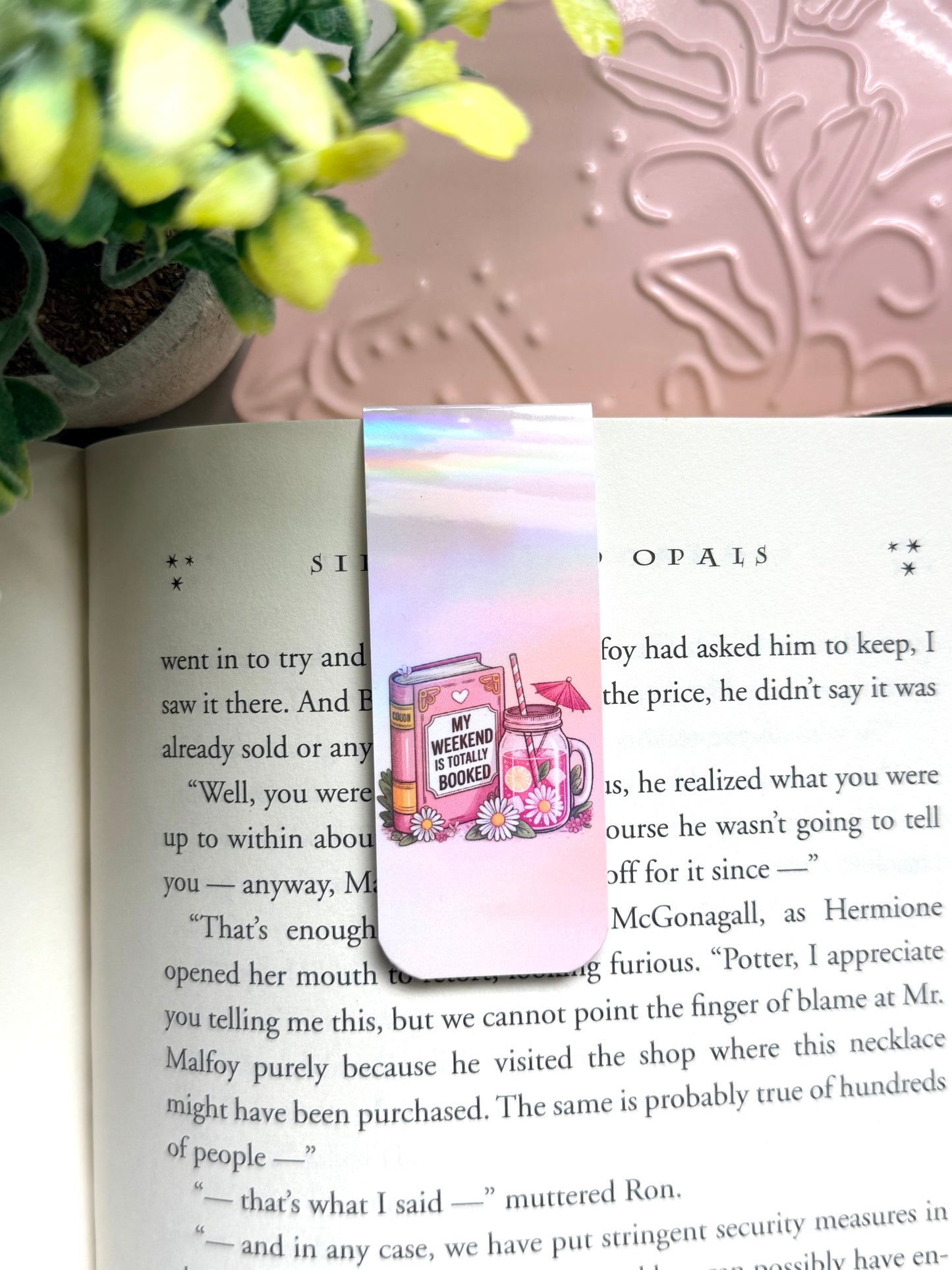 Weekend holographic magnetic bookmark