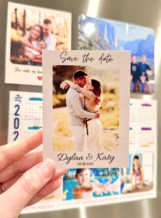 Personalized Save the date photo magnet