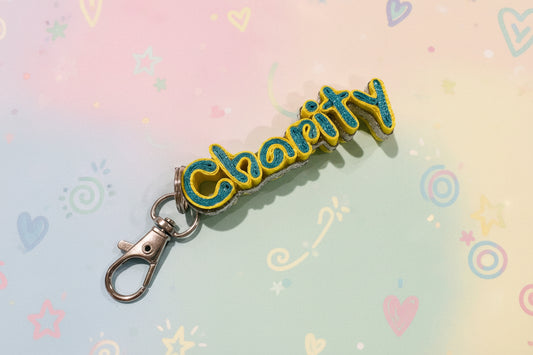 Handmade ribbon keychain