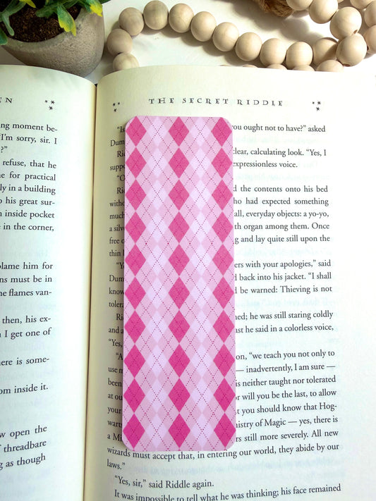Cotton Candy Argyle bookmark