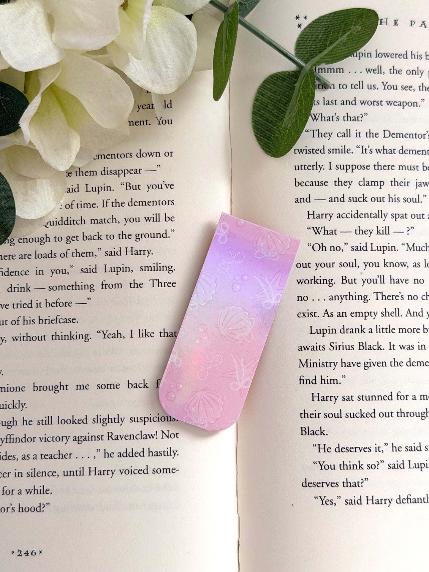 Pink tide holo magnetic bookmark