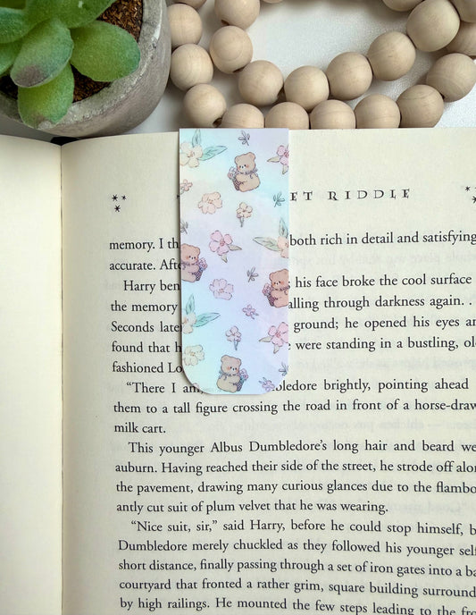 Mama bear’s garden holographic magnetic bookmark