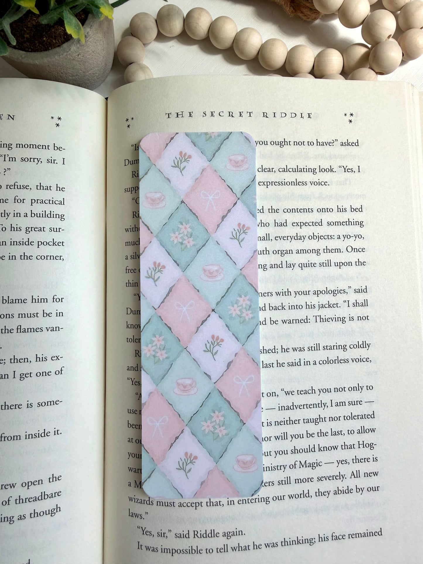 Pastel Tea Garden bookmark