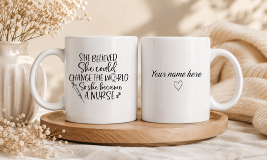 custom name nurse mug