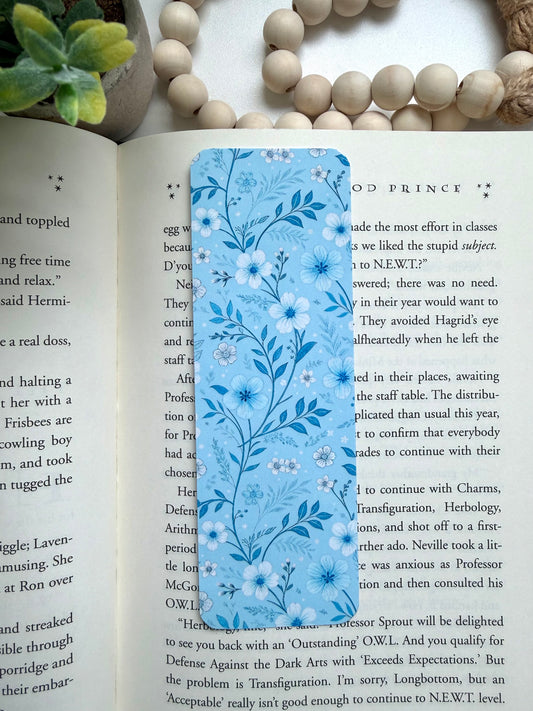Blue spring bookmark