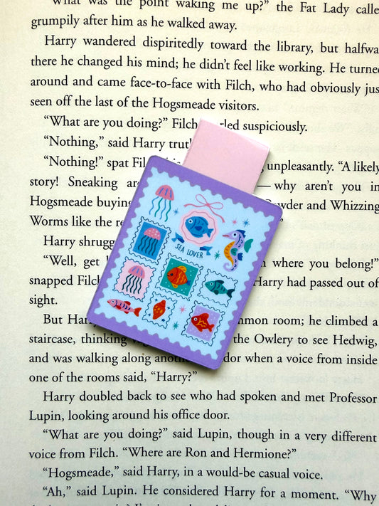 Sea lover magnetic bookmark