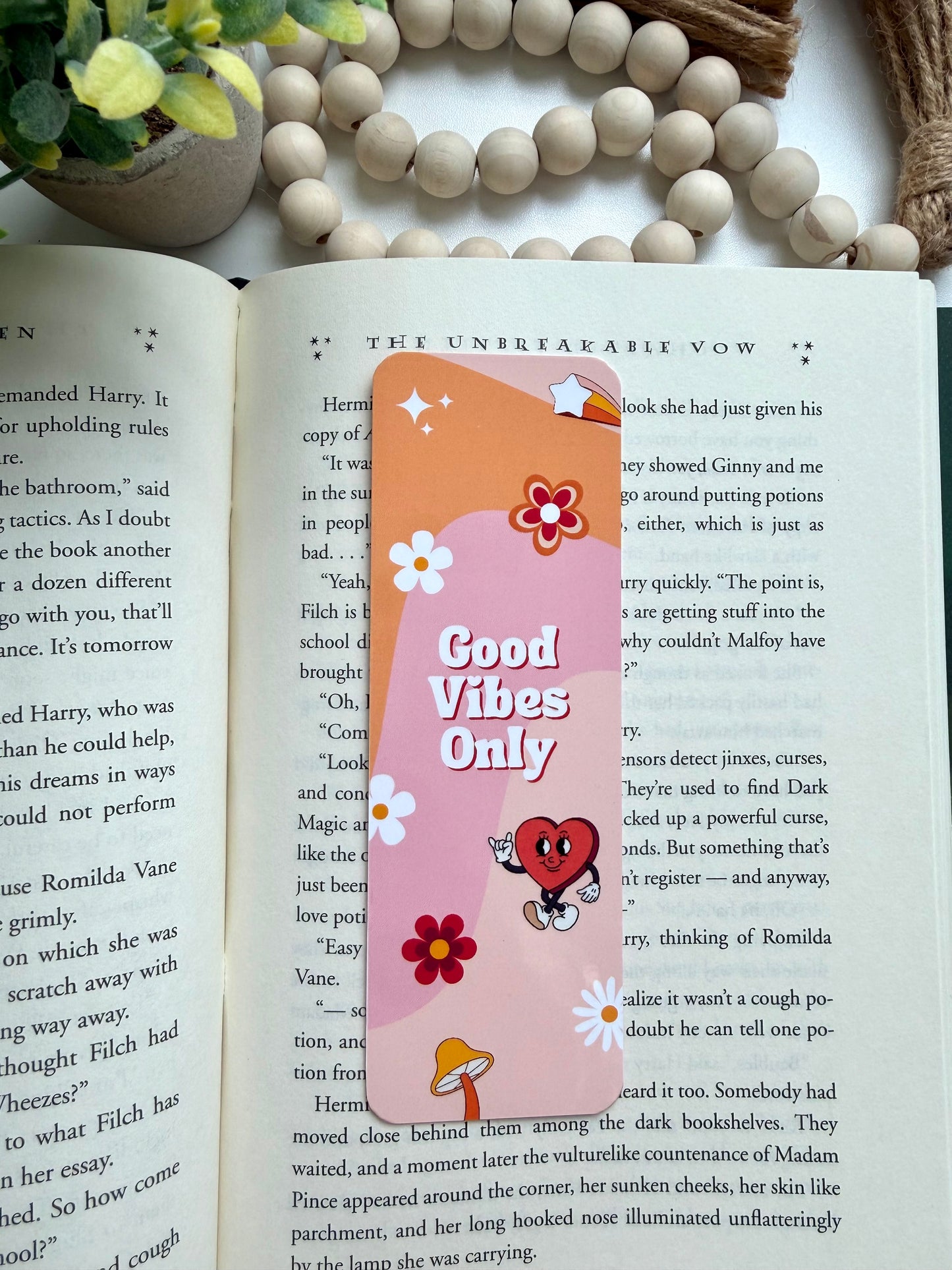 Good vibes only bookmark