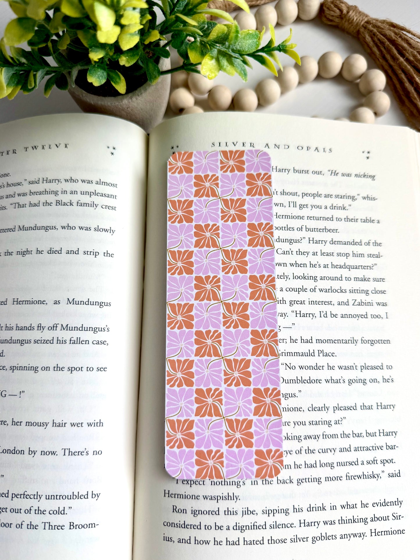 Retro Bloom Party bookmark
