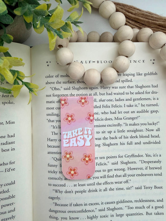 Take it easy holographic magnetic bookmark