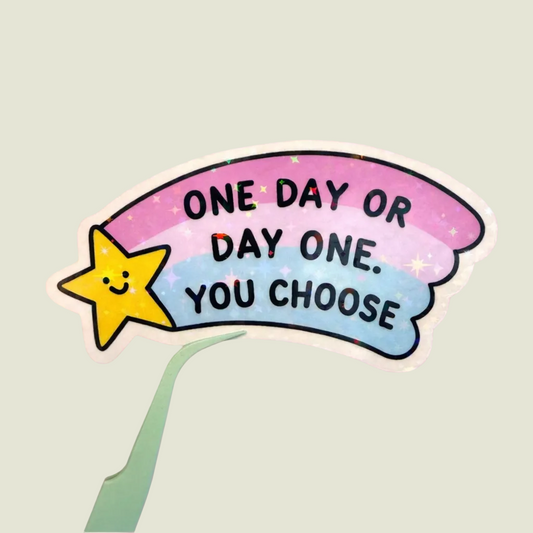 One day holographic sticker