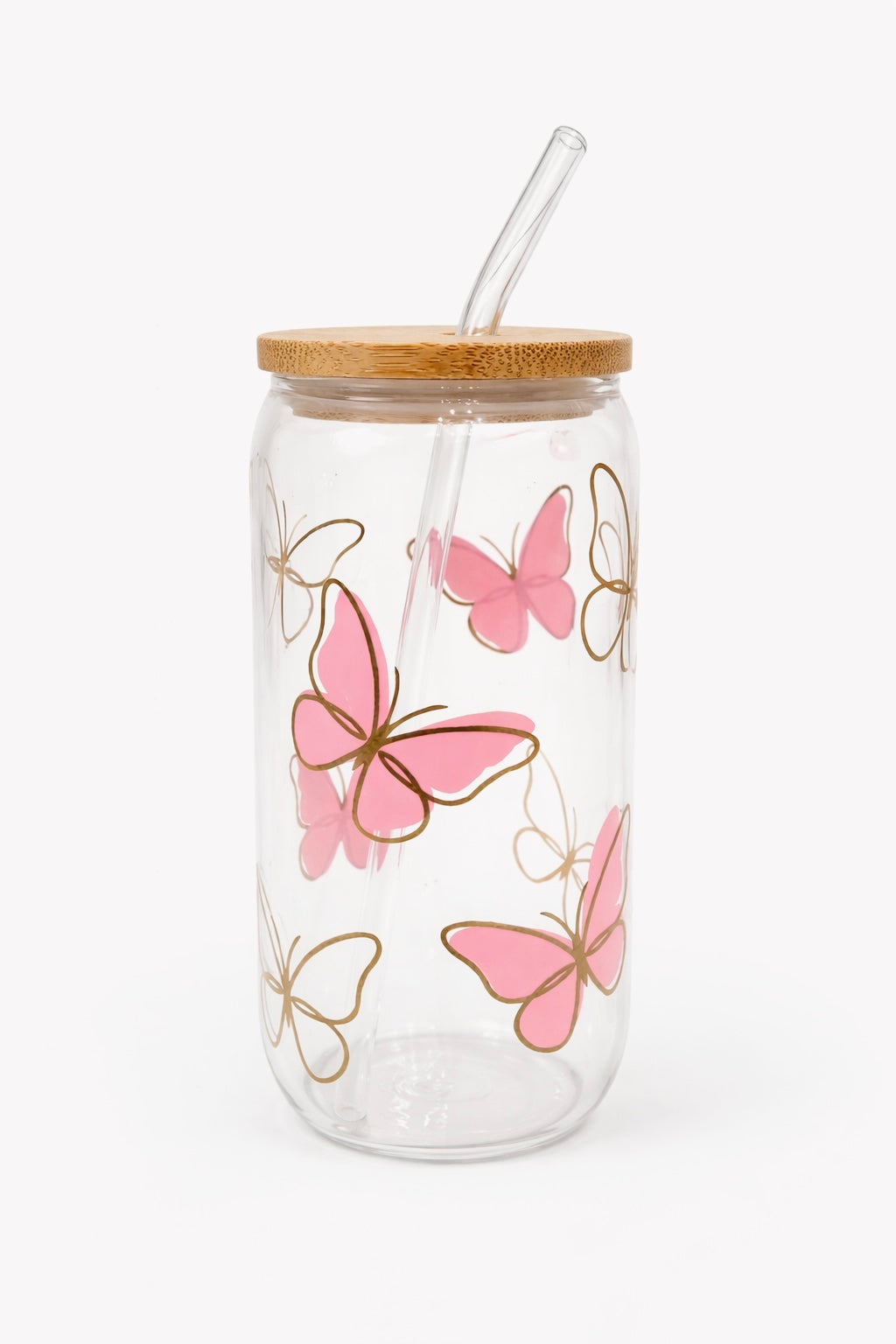 Golden flutter glass cup