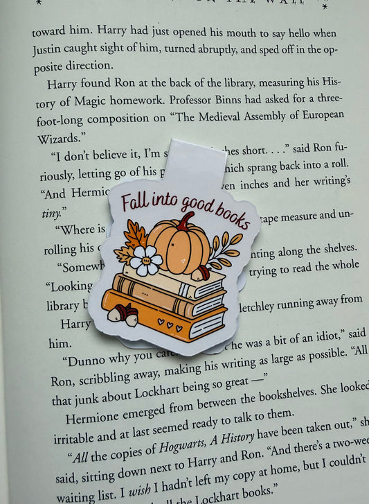 Fall into good books magnetic bookmark