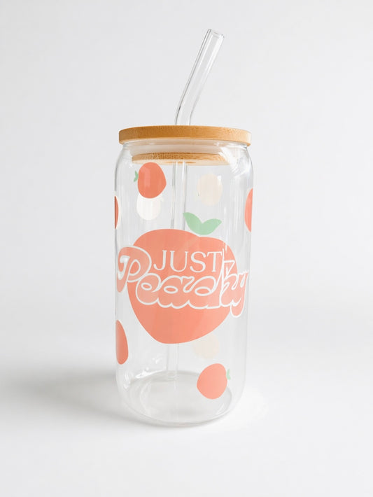 Just peachy glass cup