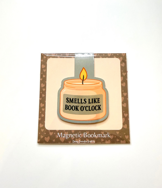 Smells like book o’clock magnetic bookmark