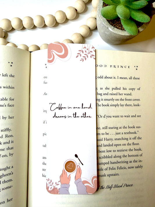 Coffee and dreams bookmark