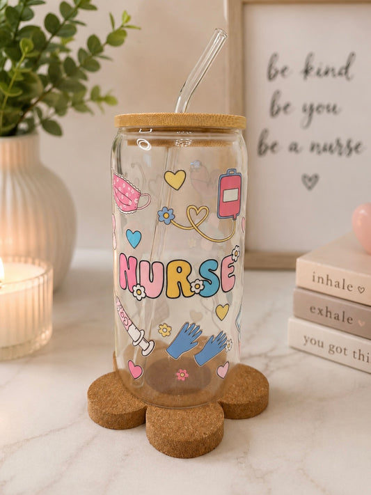 Scrubs and smiles glass can