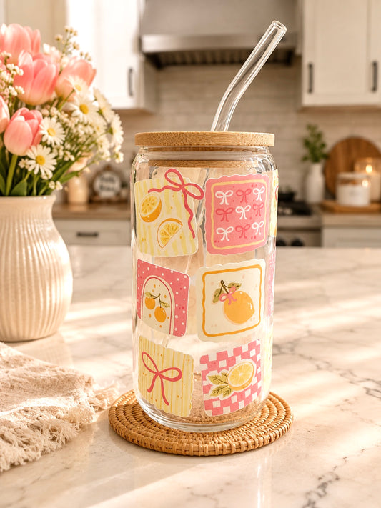 Blush citrus dream glass can
